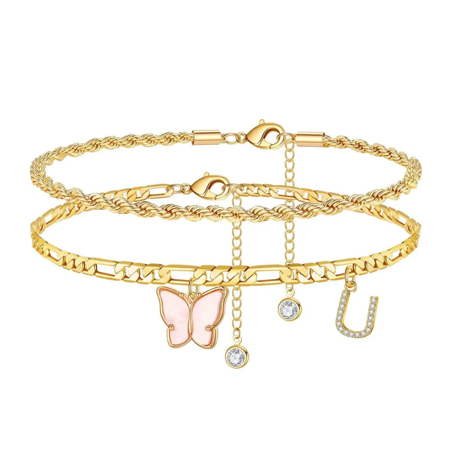 Initial Me Anklet Set