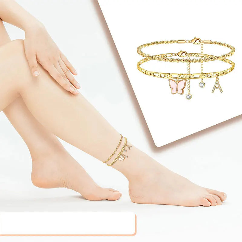 Initial Me Anklet Set