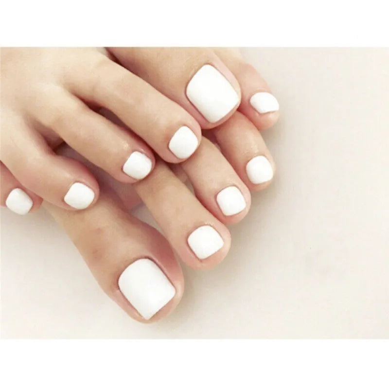 Colorful French Pedi Extensions