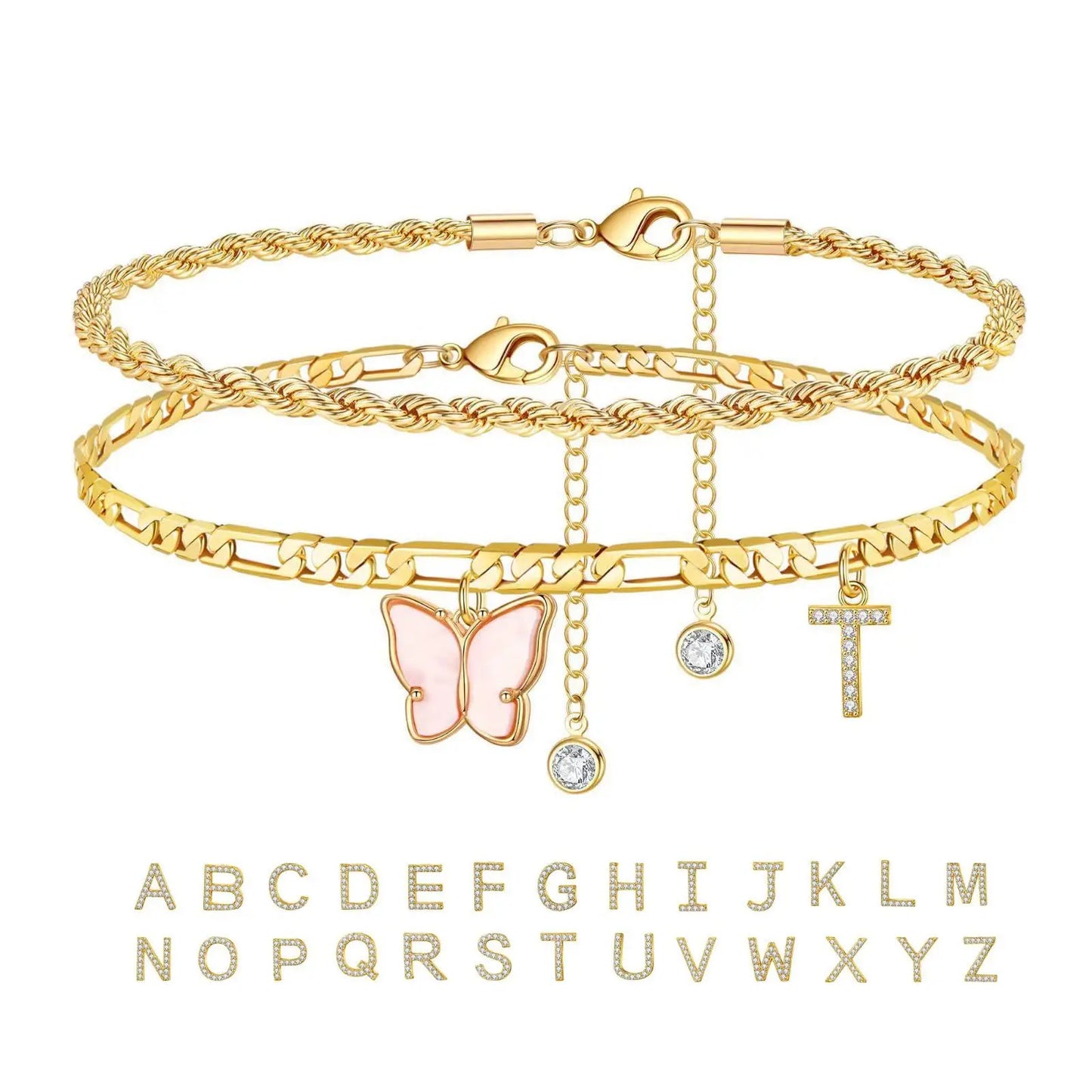 Initial Me Anklet Set