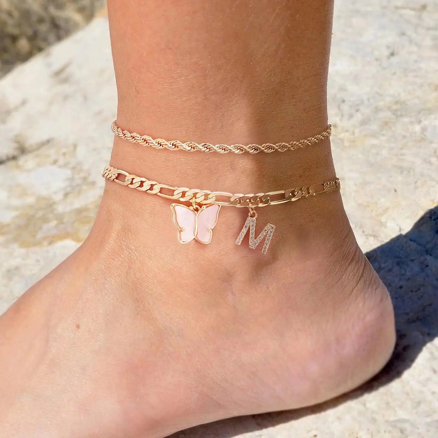Initial Me Anklet Set