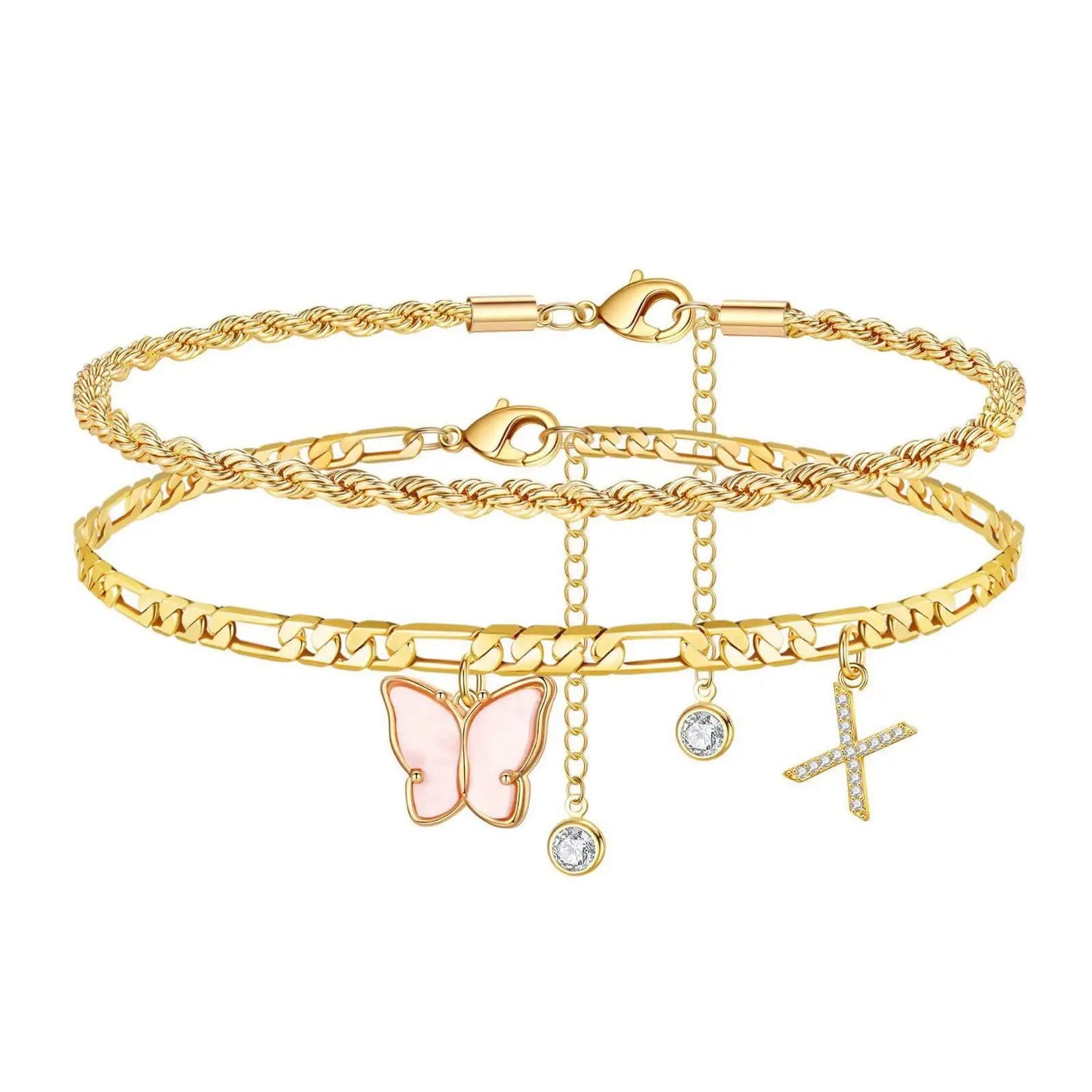 Initial Me Anklet Set