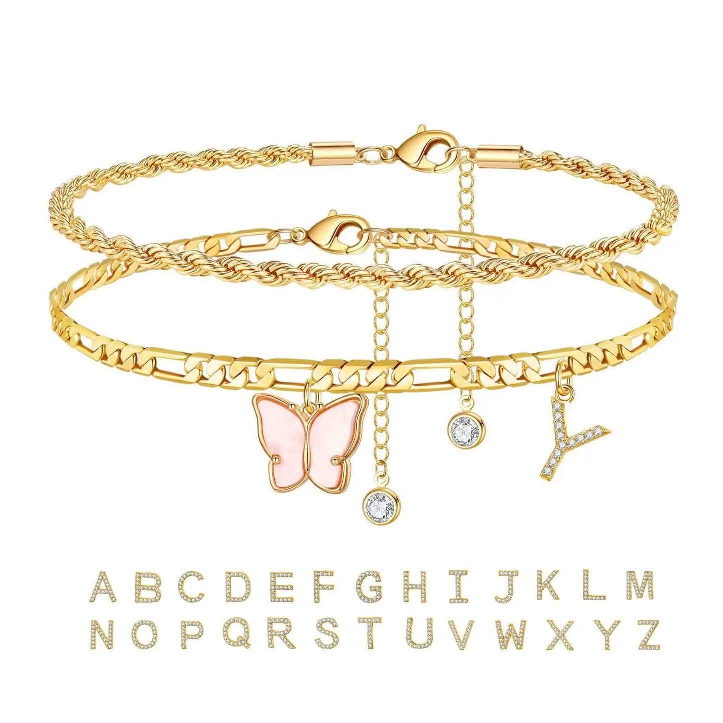 Initial Me Anklet Set