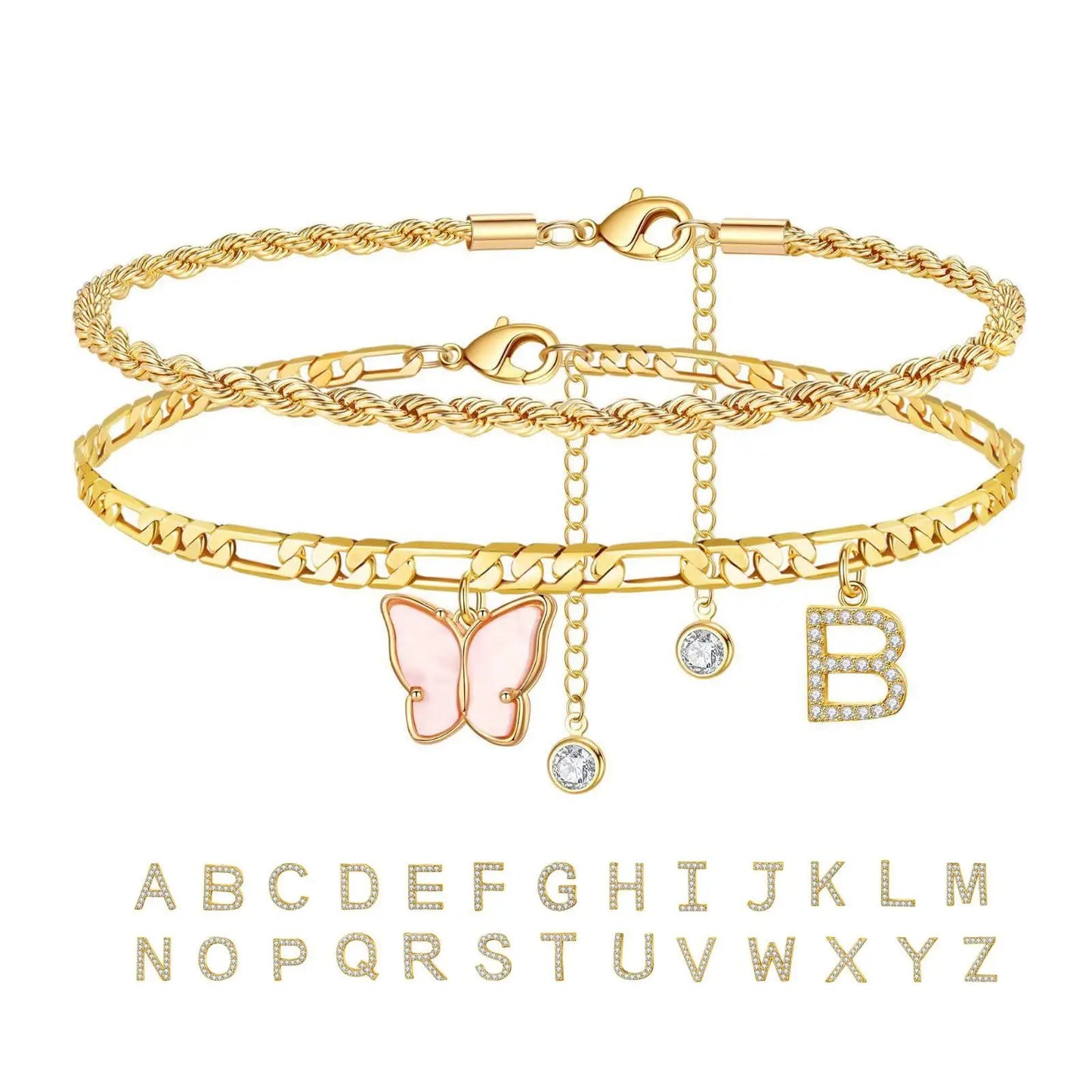 Initial Me Anklet Set