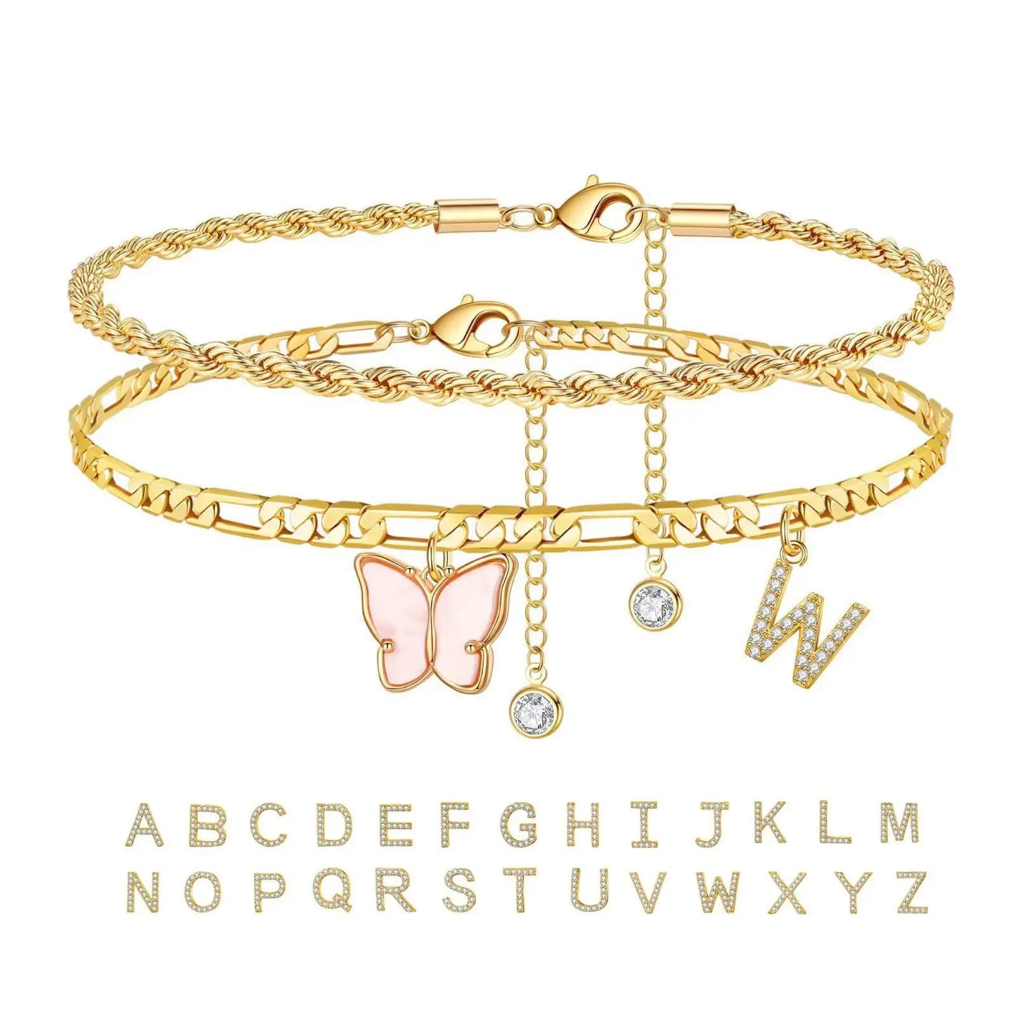 Initial Me Anklet Set