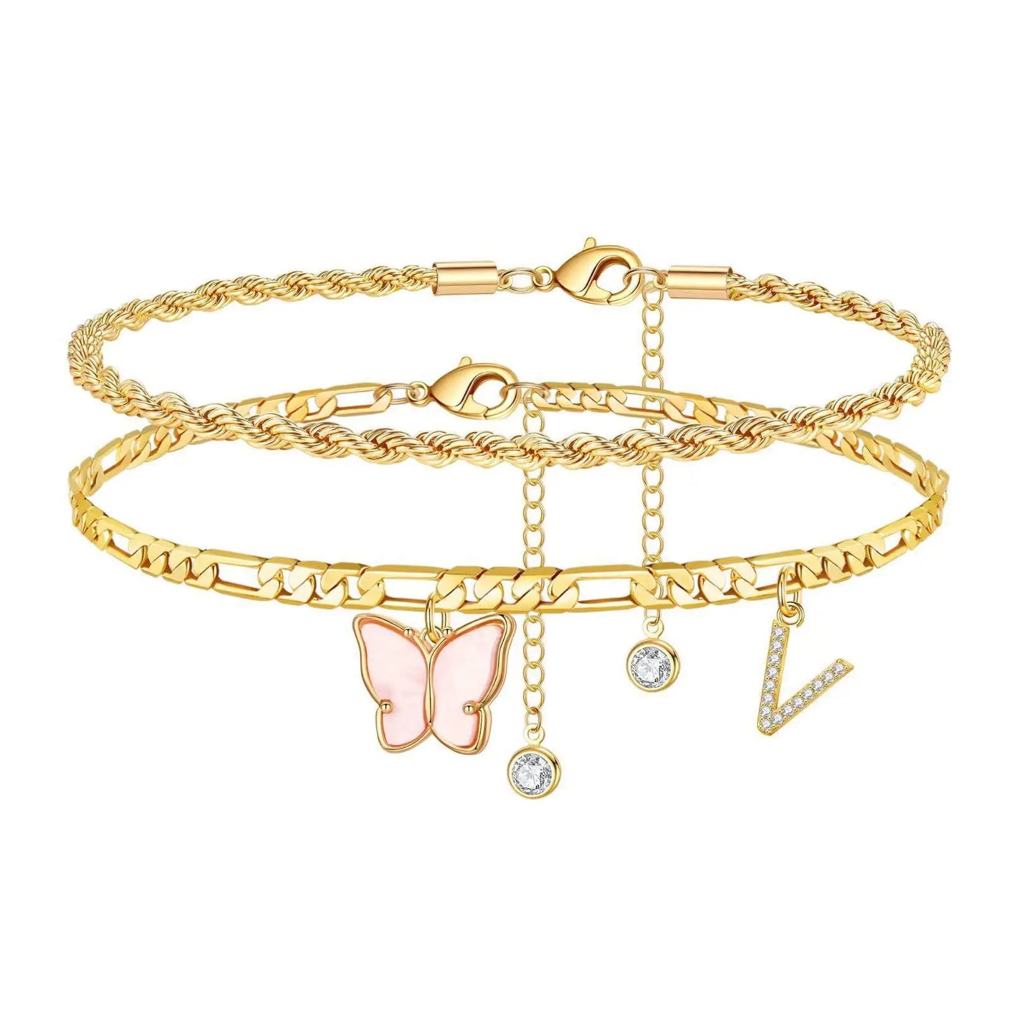 Initial Me Anklet Set