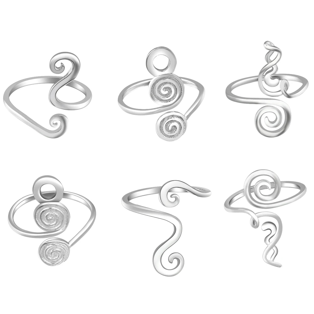 Twisted Silver Toe Rings